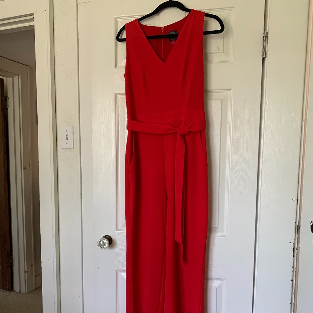 Vince Camuto V-Neck Sleeveless Jumpsuit